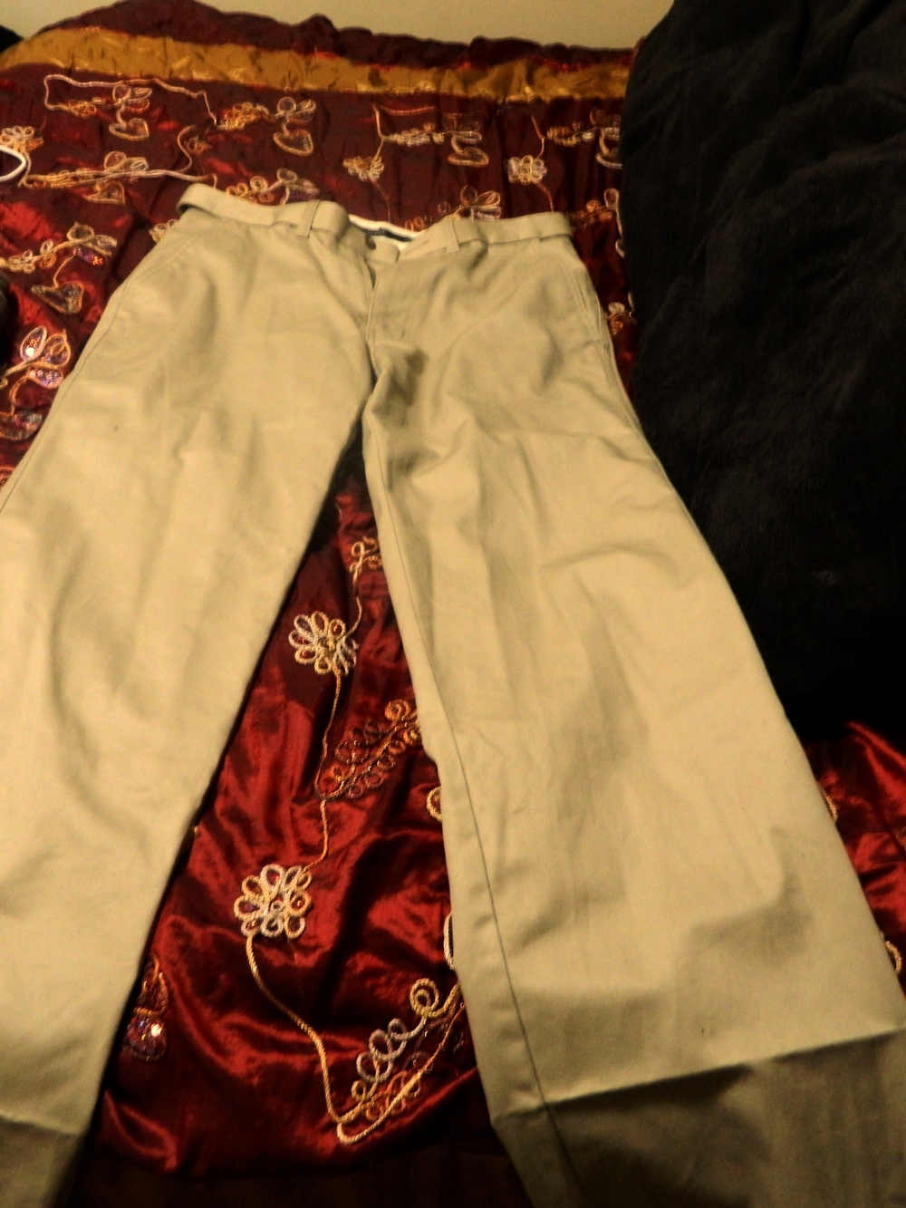 Denver Hayes Men’s Tan Flat-Front Chinos